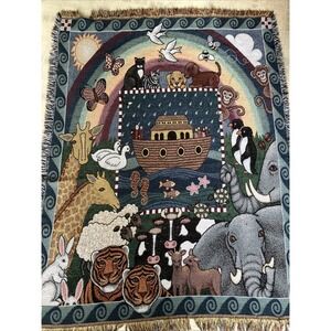 American Weavers Noah's Ark Tapestry Throw Blanket